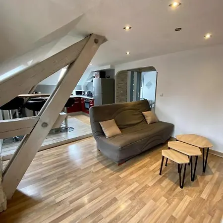 Daire Charming T3 Duplex On The Top Floor In Aix-les-Bains